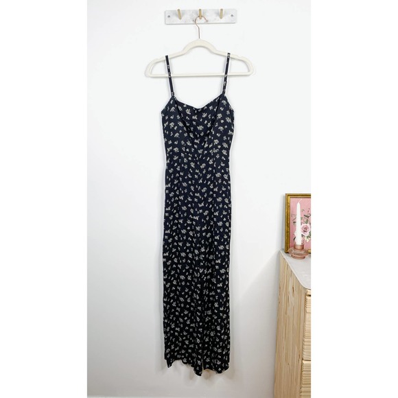 Reformation Pants - REFORMATION black cream floral print square neck sleeveless jumpsuit 2